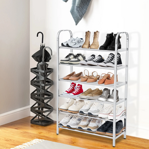 6 Layers Stainless Steel Shoe Rack| For Living Room|Bedroom|Porch|Hallway|Shoe Storage