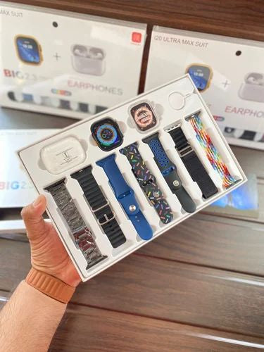 I20 Ultra Max Suit Smart Watch 10 In 1 Box|2.3inch Large Screen With 7 Strips|Smartwatch With Airpords2