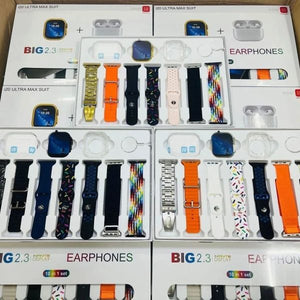 I20 Ultra Max Suit Smart Watch 10 In 1 Box|2.3inch Large Screen With 7 Strips|Smartwatch With Airpords2