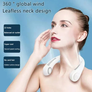 Neck Fan Portable Bladeless | Portable Rechargeable Fan Bladeless Neck Fan